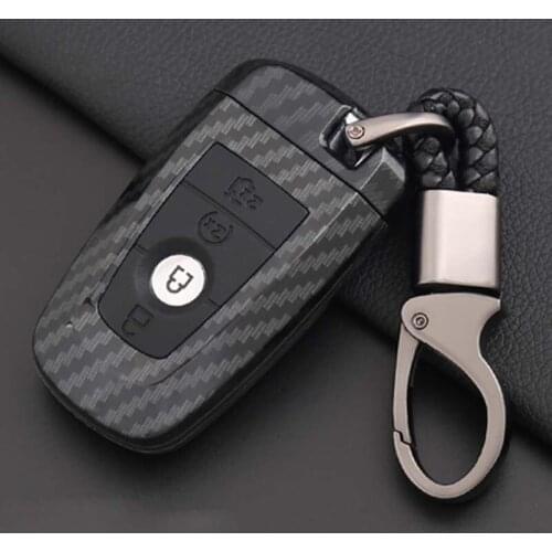 Carbon Fiber Car-Styling Auto Protection Key Shell Carbon Fiber Cover Case For Ford Fusion Mustang Explorer F-150 F-250 F-350