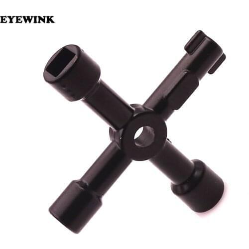 Way Universal Cross Triangle Wrench KEY for Train Electrical Elevator Cabinet Valve Alloy Triangle