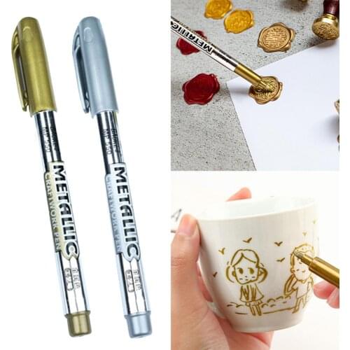 Vintage Sealing Wax Stamp Mark Pen DIY Art Decoration Fire Paint Seal Special Graffiti Waxing Color Markers Pens