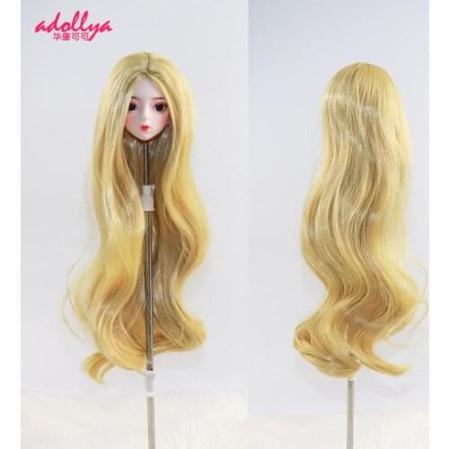 Adollya 25cm Hair For Dolls Accessories Long Curly Doll Hairs Wigs Toys For Girls Hair Set Suitable For BJD 1/3 DIY Braid Tress