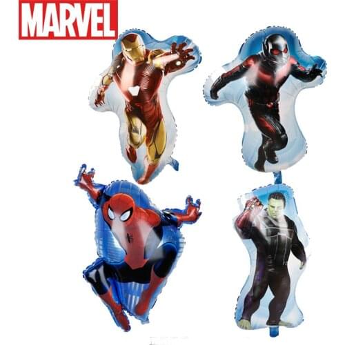 Disney Marvel Cartoon Figures Spiderman Antman Hulk Ironman Aluminum Foil Balloons Children Party Decoration Supplies Toy Globos