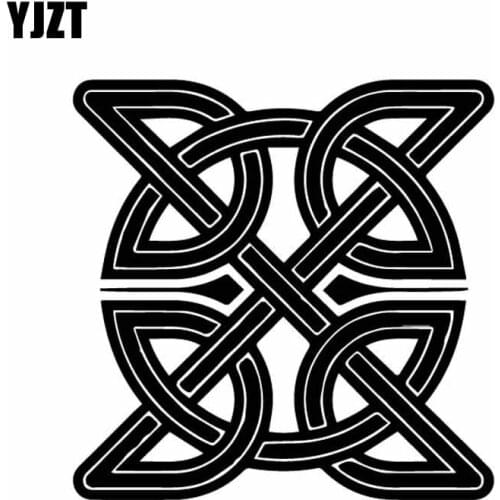 YJZT 15.8CM*15.8CM Interesting Celtic Religious Symbol Vinyl Decal Beautiful Car Sticker Black/Silver C27-0257