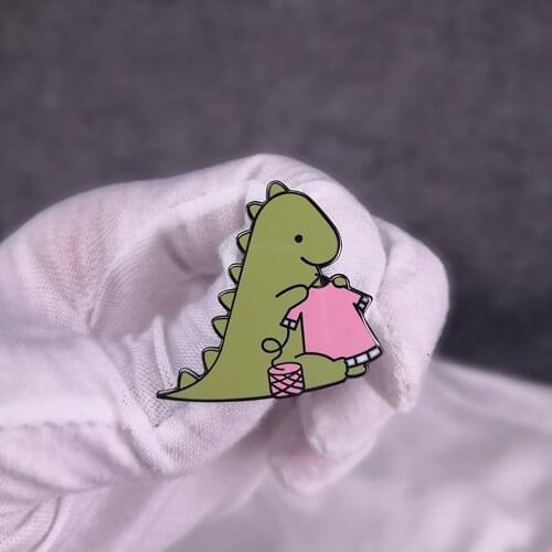 Dinosaur hard enamel pin