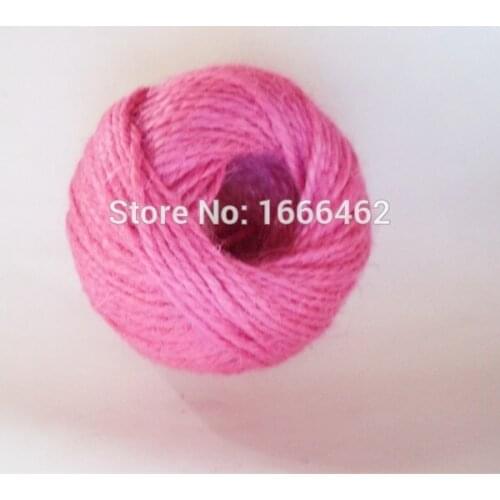 1-1.5mm *50m/Roll Hemp Rope Pink Color Sisal Cord Jute Rope