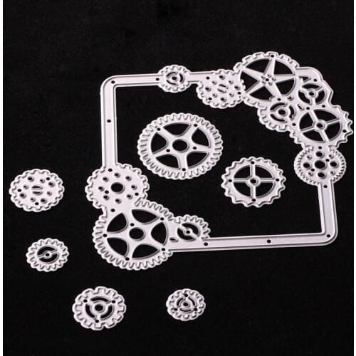 1 Pack Vintage Circle Gear Flower Embossing Metal Cutting Dies Alinacraft Die Cuts for Card Making Scrapbooking Easter Decors