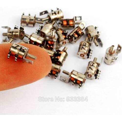 20pcs 1V-3VDC 0.05W 2 Phase 4 Wires Micro Stepper Motor for camera safety monitor etc