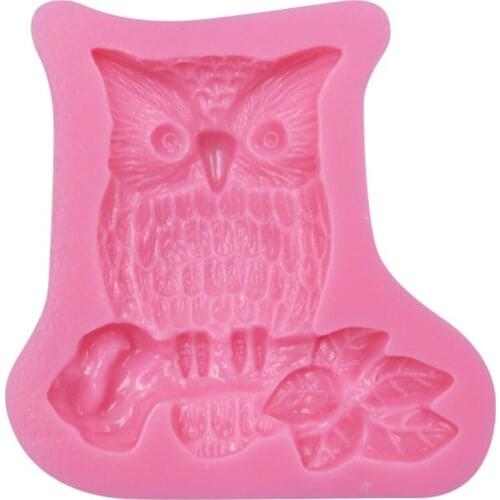3D Cute Owl Shape Clay Moulds Handmade Soap Fondant Sugarcraft Silicone Molds Cake Chocolate Mold Gumpaste Tools Confectionery