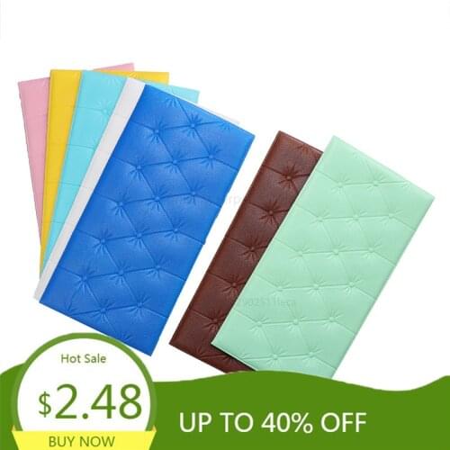 70*77 3D Wall Stickers Self adhesive DIY PE Foam Wallpaper Living Room TV Background Decor Panels Kids Room Protective