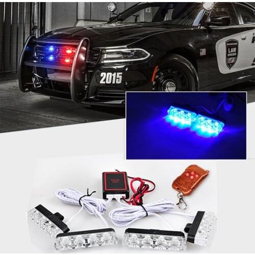 4x4LED Wireless Remote 12V Automobiles Car Strobe Warning Light Flashing Flasher DRL Ambulance Emergency Day Led Warm Light Bar