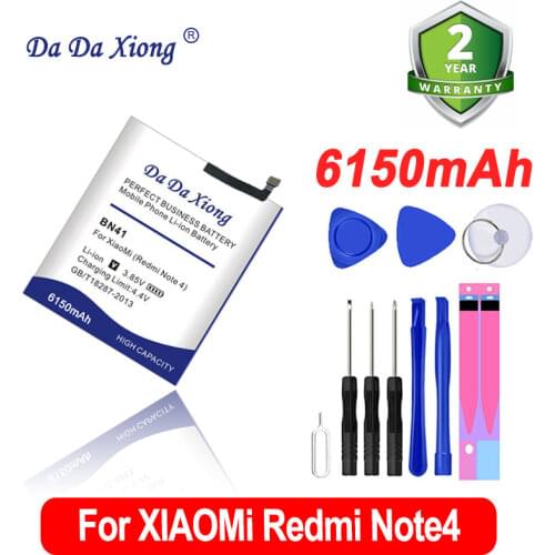 Da Da Xiong high capacity 5950mAh BN41 Battery for Xiaomi Hongmi Note 4 Redmi Note 4 Cell Phone Battery