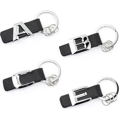 Car Keyring Metal Leather Key Chain Pendant Accessories For Mercedes Benz W203 W204 W205 W245 W246 W211 W210 W212 A B C E Class