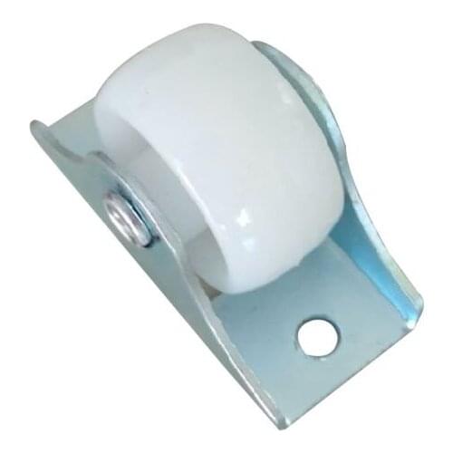 White Rail Fixed Casters Small One-Way Wheel Furniture Plastic Directional Wheel Hardware Accessories New