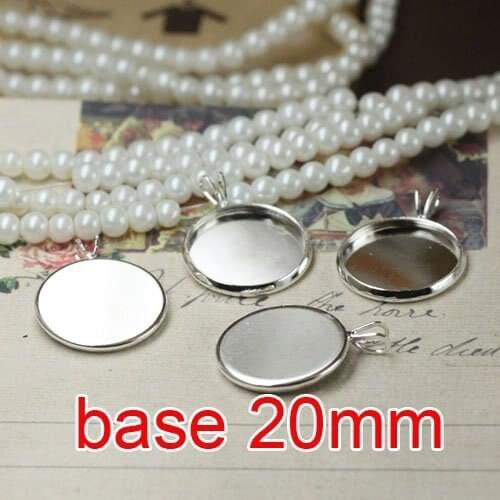 Free shipping!!! 200pcs round silver plated Frame charms Pendants 20mm,Cameo Cab settings,pendant base,pendant settings
