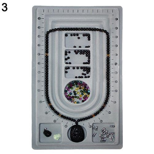 BLUELANS Fashion Beading Board Gray Flocked Bracelet Necklace Jewelry Making Tray DIY Jewelry Tool Accessories
