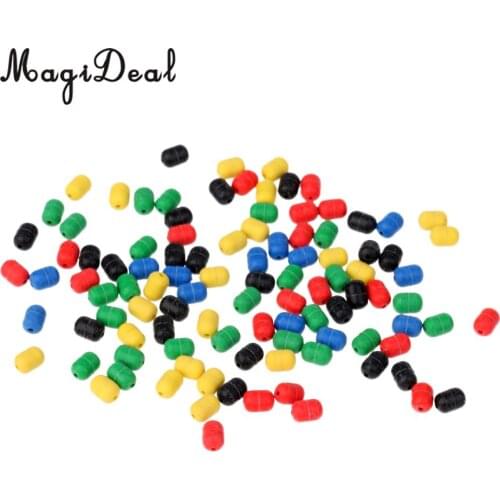 MagiDeal 100pcs Sea Fishing Beads Rig Lure Making Beads Shock Buffer Beads Cylinder for deep drop rigs rigging trolling lures