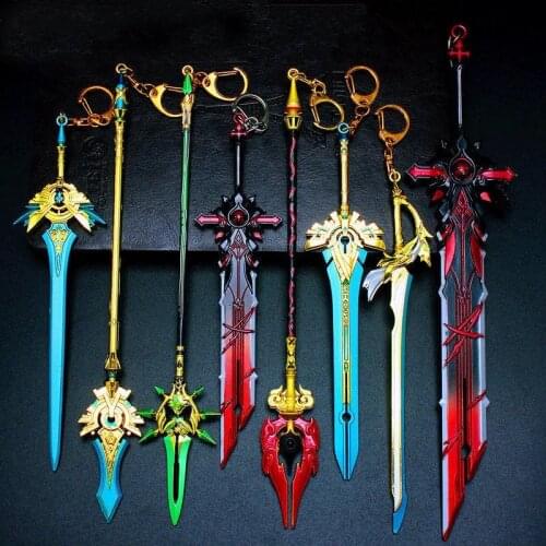 22cm Game Genshin Impact Sword Anime Figure Weapon Wolfs Gravestone Skyward Spine Skyward Blade Cosplay Model Toys Keychain