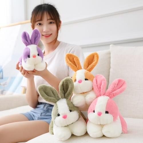 22/28cm Lovely 4 Colors Simulation Rabbit Plush Doll Stuffed Real Life Animal Bunny Plush Toys Home Decor Cartoon For Kids Gift