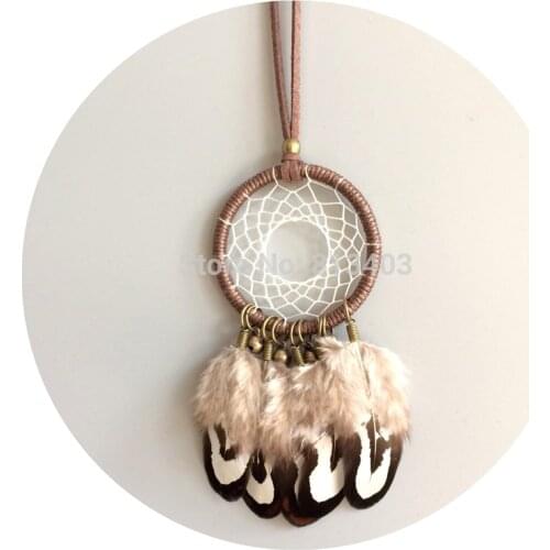 Small Dream Catcher Wind Chime Whosale Feather Dream Catcher Car Hanging Decoration Free Shipping