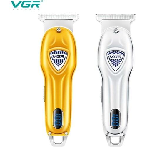 VGR 902 Hair Clipper Electric Professional Rechargeable Personal Care USB LED Display Digital Haircutter Barber Trimmer V902