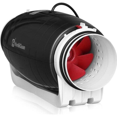 6'' Ultra Silent Duct Fan 110V 220V Powerful Mixed-Flow Exhaust Ventilator for Kitchen Hood Air Extractor Ventilation HDD-150P