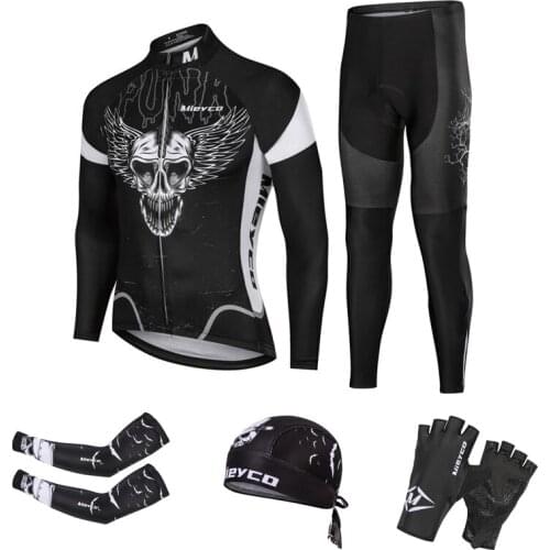 Men Breathable Cycling Set Long Sleeve Jersey Bike MTB Clothing 5D Gel Pad Outdoor Bicicleta Equipment Ropa Ciclismo Hombre
