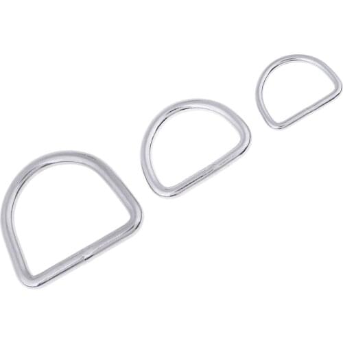 Rustproof D-ring made of stainless steel Loop ring for belt buckle bags