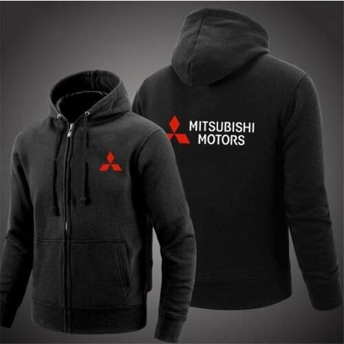 2021 NEW Mitsubishi Motors Hoodies Print Jackets Car Logo Men Sweatshirts Mans Cotton High Street Zipper Coats Tops