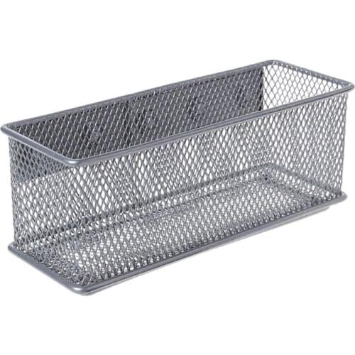 Durable Refrigerator Wire Mesh Magnetic Basket Storage Box Kitchen Cabinet Sundries Pen Makeup Organizer
