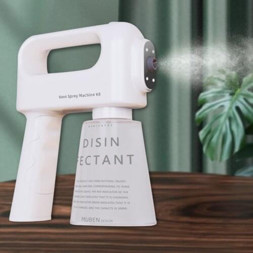 500MLK8 Sprayer USB Blue Light Wireless Charging Atomization Disinfection Spray Gun Air Pump Handheld Disinfection Sprayer