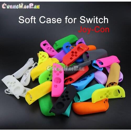 Wholesale 60pcs = 60pairs Silicone Rubber Skin Case Cover For Nintend Switch Joy Con Controller For Nintendo switch NX NS Joycon