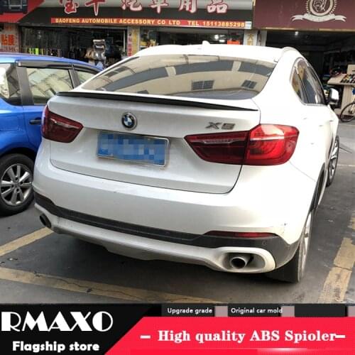For BMW F16 X6 Spoiler 2015-2018 F16 X6 High Quality ABS Material Car Rear Wing Primer Color Rear Spoiler
