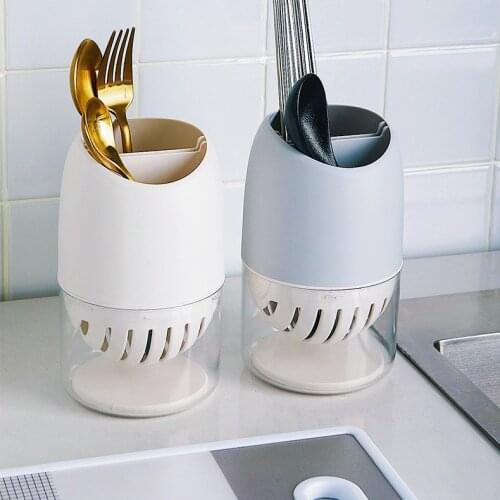 Kitchen Cutlery Storage Rack Multifunctional Tableware Rack Plastic Storage Drain Rack Spoon Fork Chopstick Rest