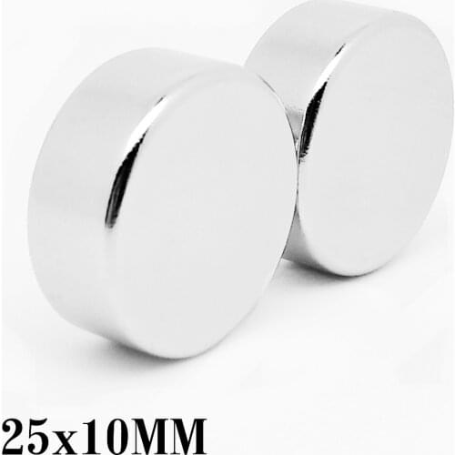 1/2/5/10PCS 25x10 mm Strong Round Magnets N35 Neodymium Magnets 25x10mm Thick Disc Powerful Strong Magnetic Magnets 25*10
