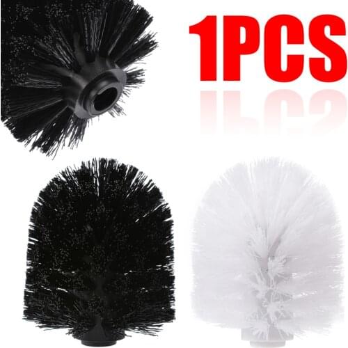 1pc Black/White Toilet Brush Head Universal Replacement PVC Toilet Brush Head 12mm Head Only Bathroom WC Cleaning Tools
