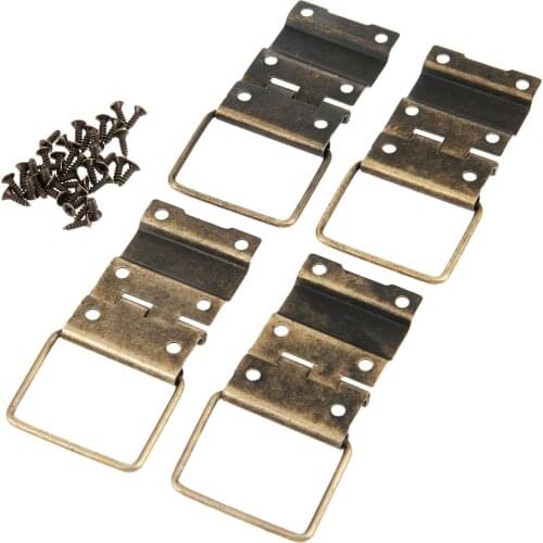 4Pcs 29x45mm Antique Cabinet Hinges Furniture Accessories Door Hinges Drawer Jewellery Box Hinges For Furniture Hardware