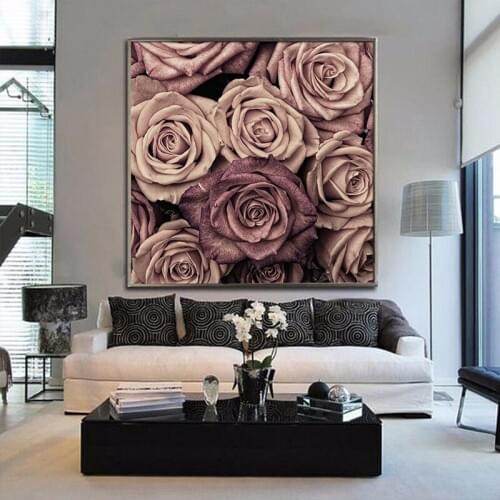 Diamond art Romantic rose Floral Lovely 5d diy diamond painting full square round mosaic diamond rhinestone embroideryZP-2464