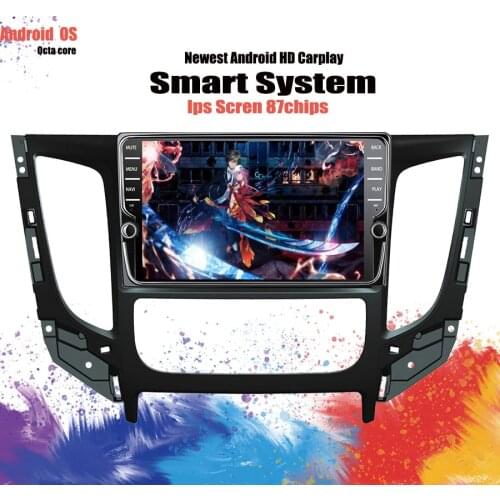 For Mitsubishi TRITON L200 5 2015-2019 Car Radio Video audio a/v Player Tape recorder Head Unit with GPS Android 10 carplay rds