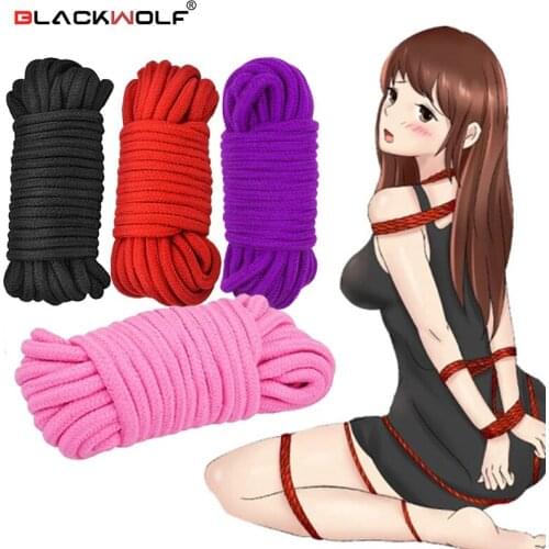5m/10m/20m Soft Bondage Rope Restraints Slave For Female Erotic Products Cotton Straps BDSM Adult Games Binding Sex Toys Shibari