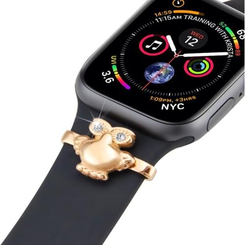 New Charms Decorative Ring For Apple Watch Band Silicone Strap Creativity Decorations Ring For Apple iWatch Band Accessories