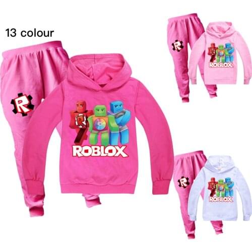 2021 Spring and Autumn Kids kawaii Robloxing 3D print baby Hoodies set Cartoon Sweatshirt Boys Children Hoody coat shirt pants