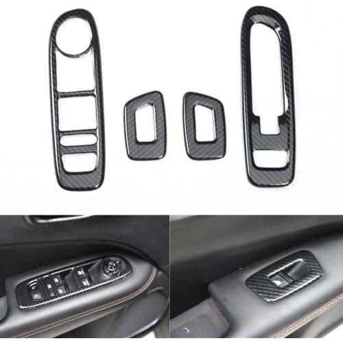 For Jeep Compass 2017-2019 Car Window Lift Switch Panel Cover Trim Styling Interior Auto Accessories