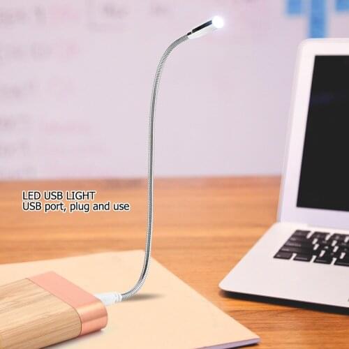 Flexible Students Reading Light Mini USB LED Night Lamp Bright White Indoor Book Lights For Computer Laptop Notebook PC