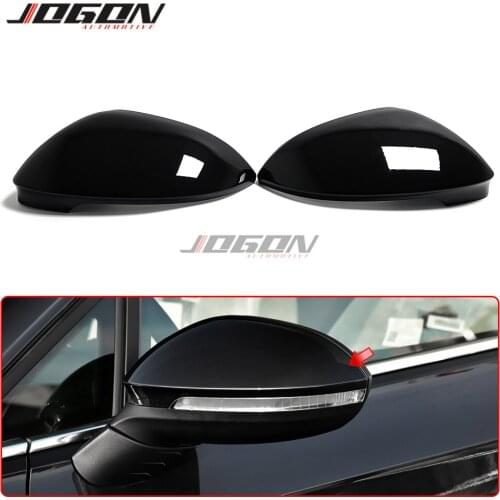 Gloss Black Side Wing Rear View Rearview Mirror Cover Case Caps For VW For Volkswagen Golf 8 MK8 VIII GTI R GTE GTD 2020 2021