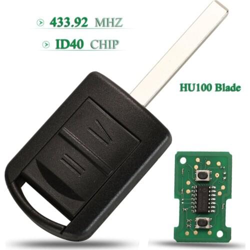 Bilchave 5pcs For Opel Vauxhall Corsa C Meriva Astra Combo FOB 2 Buttons 433.92Mhz ID40 Chip Smart Remote Car Key