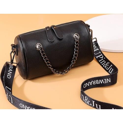 Quality First Layer Cowhide Crossbody Bags Zipper Decoration Fashion Handbags Simple Vintage Messenger Pack Bolso Movil Monedero
