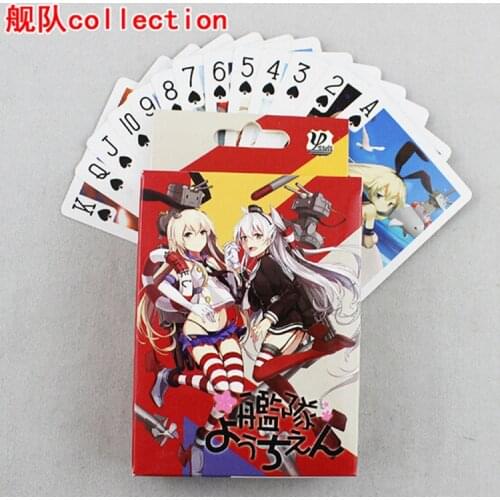 Anime Kantai Collection Poker Cards Cosplay Board Game Cards With Box Collection Toy gift