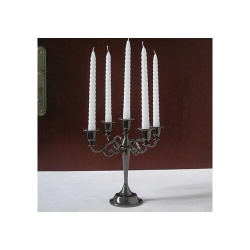 Classical H 27cm 5arm black clor metal candle holder 5arm christmas candlestick for home decoration ZT040