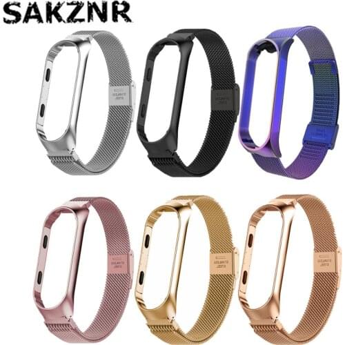 Metal Screwless Stainless Steel Watchband For Xiaomi Mi Band 5 6 Strap Bracelet for Mi Band 6 5 4 3 Strap Wrist Watch Band