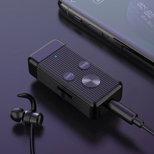 Mini Bluetooth Audio Adapter Earphone Headphone Wireless Stereo Receiver Noise Cancel Volume Control