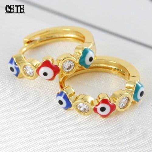 Minimalist Demon Eyes Cute Romantic Feminine Flower Shaped Earrings Unisex Gold Jewelry Earrings Party Holiday Gift